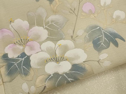 平和屋着物＊夏物　訪問着　絽　手描き　枝花文　正絹　逸品　AABL6203st