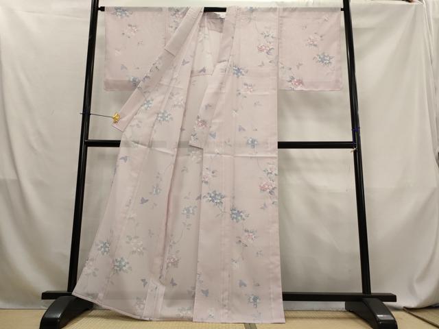 平和屋着物＊夏物　小紋　絽　紫陽花　洗える着物　未使用　AABL6204st