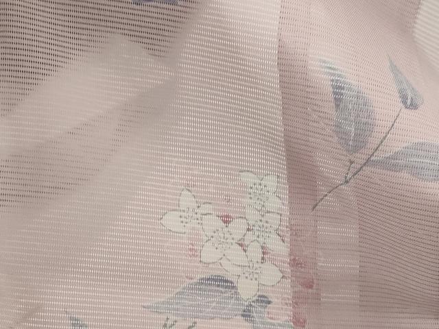 平和屋着物＊夏物　小紋　絽　紫陽花　洗える着物　未使用　AABL6204st
