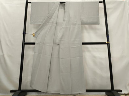 平和屋着物＊夏物　色無地　絽　灰青色　正絹　逸品　AABL6205st