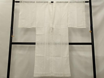 平和屋着物＊夏物　長襦袢　総レース　草花文　白色　AABL6212st
