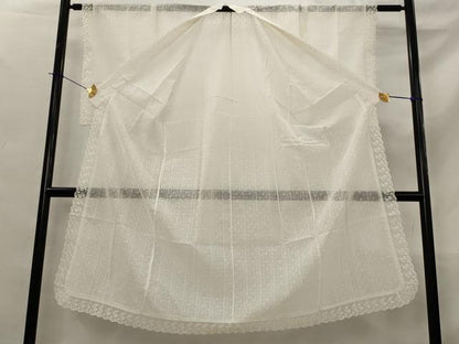 平和屋着物＊夏物　長襦袢　総レース　草花文　白色　AABL6212st