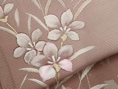 平和屋着物＊夏物　訪問着　絽　草花文　暈し染め　金銀彩　正絹　逸品　AABL6213st