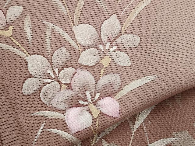 平和屋着物＊夏物　訪問着　絽　草花文　暈し染め　金銀彩　正絹　逸品　AABL6213st