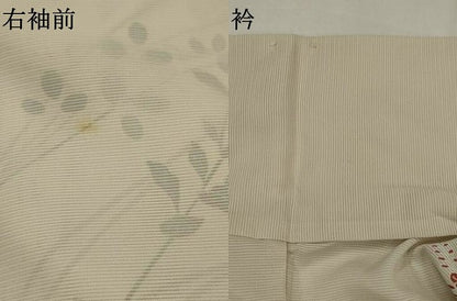 平和屋着物＊夏物　訪問着　絽　枝花文　暈し染め　銀糸　銀彩　反端付き　正絹　逸品　AABL6214st