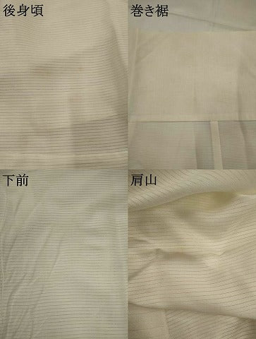 平和屋着物＊夏物　長襦袢　絽　二部式　白色　正絹　逸品　AABL6219st