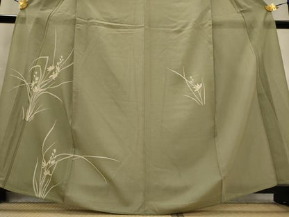 平和屋着物＊夏物　訪問着　絽　草花文　正絹　逸品　AABL6220st