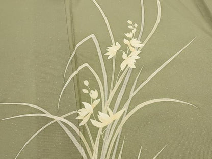 平和屋着物＊夏物　訪問着　絽　草花文　正絹　逸品　AABL6220st
