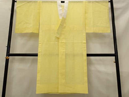 平和屋着物＊夏物　長襦袢　紗　黄蘗色　麻　逸品　AABL6221st