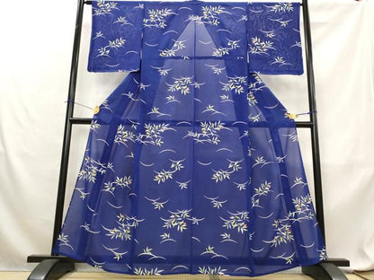平和屋着物＊夏物　小紋　草葉文　正絹　逸品　未使用　AABL6227st
