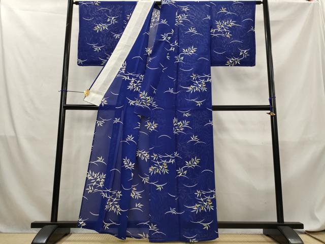 平和屋着物＊夏物　小紋　草葉文　正絹　逸品　未使用　AABL6227st