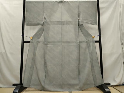平和屋着物＊夏物　小紋　絽　霞文　正絹　逸品　AABL6229st