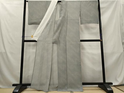 平和屋着物＊夏物　小紋　絽　霞文　正絹　逸品　AABL6229st