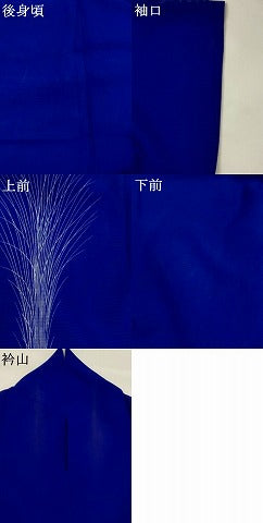 平和屋着物＊夏物　訪問着　絽　刺繍　草葉文　銀糸　正絹　逸品　AABL6230st