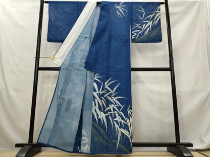 平和屋着物＊夏物　訪問着　絽　笹竹文　洗える着物　AABL6232st
