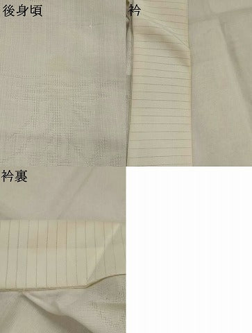 平和屋着物＊夏物　長襦袢　流水草花文紗　白　AABL6242st