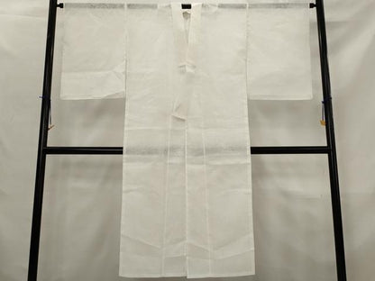 平和屋着物＊夏物　長襦袢　流水草花文紗　白　AABL6242st