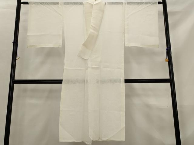 平和屋着物＊夏物　長襦袢　草花文紗　生成り色　AABL6243st