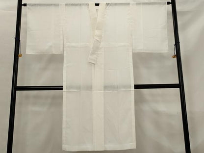 平和屋着物＊夏物　長襦袢　流水草花文紗　白色　AABL6251st