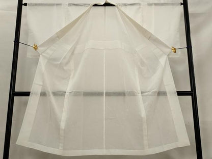 平和屋着物＊夏物　長襦袢　流水草花文紗　白色　AABL6251st