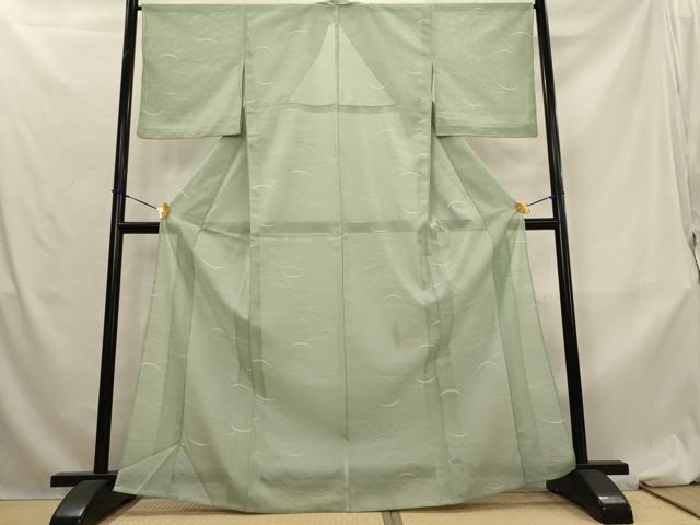 平和屋着物＊夏物　小紋　絽　芝草文　洗える着物　AABL6252st