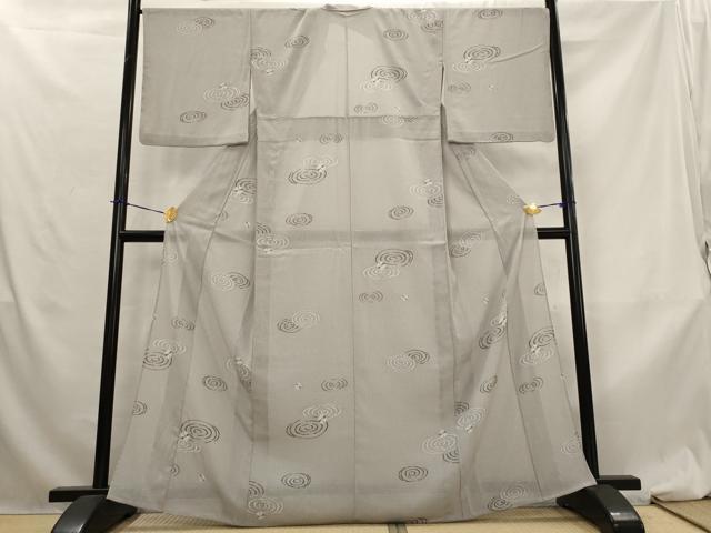 平和屋着物＊夏物　小紋　絽縮緬　蜻蛉　洗える着物　AABL6254st
