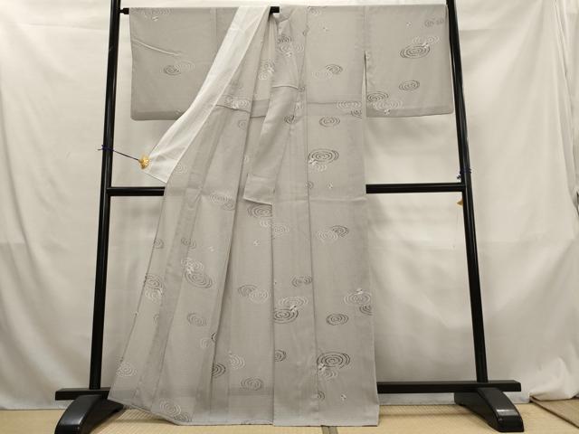 平和屋着物＊夏物　小紋　絽縮緬　蜻蛉　洗える着物　AABL6254st