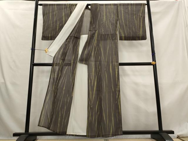 平和屋着物＊夏物　紗紬　竜巻絞り　幾何学文様　証紙付き　涼粋　正絹　逸品　AABL6261st