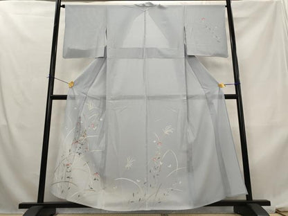 平和屋着物＊夏物　訪問着　絽　友禅　花蝶文　暈し染め　正絹　逸品　AABL6268st