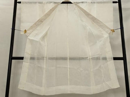 平和屋着物＊夏物　長襦袢　竜田川紋紗　白色　麻　逸品　AABL6269st