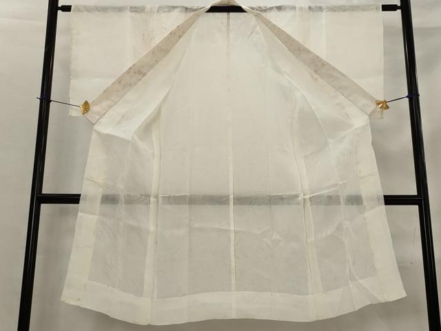 平和屋着物＊夏物　長襦袢　竜田川紋紗　白色　麻　逸品　AABL6269st