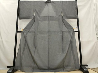 平和屋着物＊夏物　江戸小紋　絽　鮫小紋柄　両面染　正絹　逸品　AABL6276st
