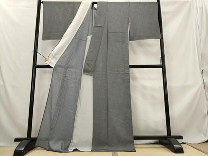 平和屋着物＊夏物　江戸小紋　絽　鮫小紋柄　両面染　正絹　逸品　AABL6276st