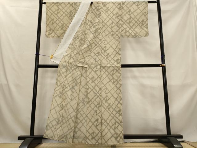平和屋着物＊夏物　小紋　紗　幾何学文様　AABL6279st
