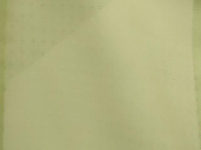 平和屋着物＊夏物　色無地　格子文紗　若葉色　ロング丈　洗える着物　AABL6283st