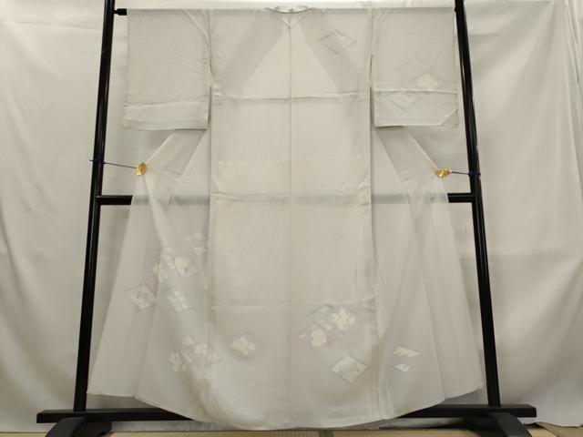 平和屋着物＊夏物　訪問着　絽　花菱文　正絹　逸品　AABL6286st