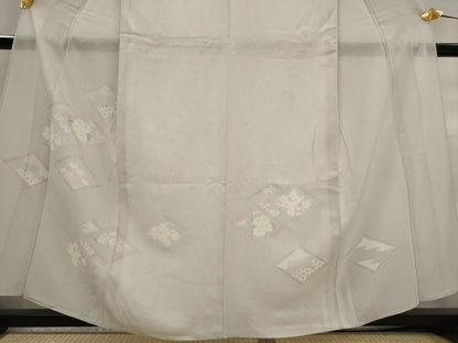 平和屋着物＊夏物　訪問着　絽　花菱文　正絹　逸品　AABL6286st
