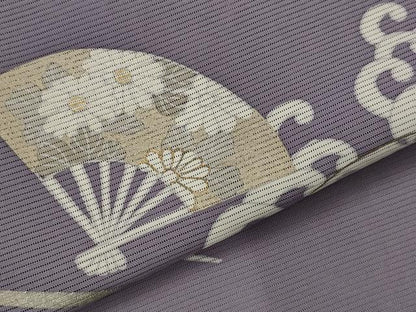 平和屋着物＊夏物　訪問着　絽　流水扇面花文　正絹　逸品　AABL6287st