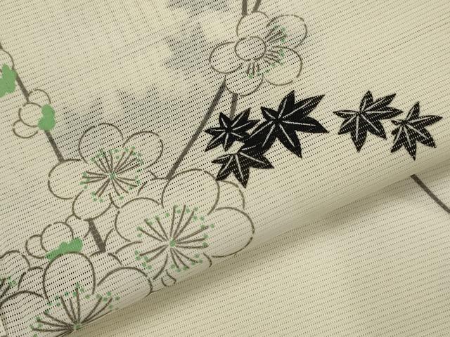 平和屋着物＊夏物　訪問着　絽　枝梅文　洗える着物　AABL6293st