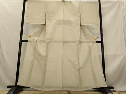 平和屋着物＊夏物　紗紬　縞　正絹　逸品　AABL6303st