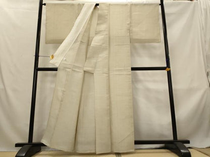 平和屋着物＊夏物　紗紬　縞　正絹　逸品　AABL6303st