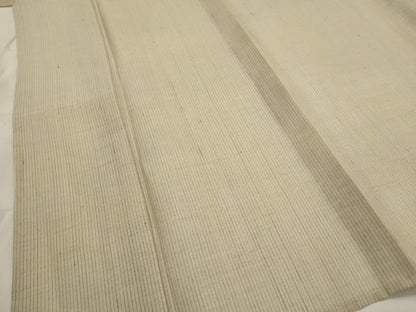 平和屋着物＊夏物　紗紬　縞　正絹　逸品　AABL6303st