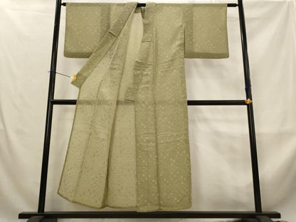 平和屋着物＊夏物　小紋　紗　幾何学文様　AABL6306st