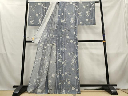 平和屋着物＊夏物　小紋　紗　辻が花　洗える着物　AABL6310st