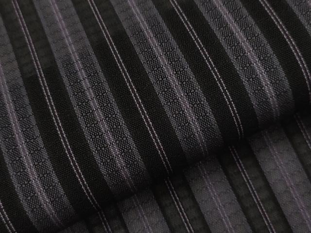 平和屋着物＊夏物　お召　紗　縞　正絹　逸品　AABL6311st