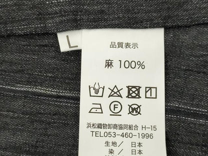 平和屋着物＊夏物　男性　小紋　浴衣兼用　間道　麻　逸品　AABL6314st
