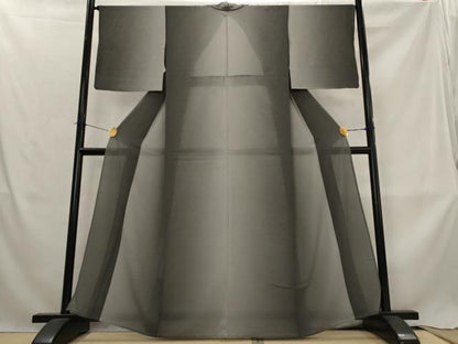 平和屋着物＊夏物　江戸小紋　絽　行儀　黒地　正絹　逸品　AABL6329st