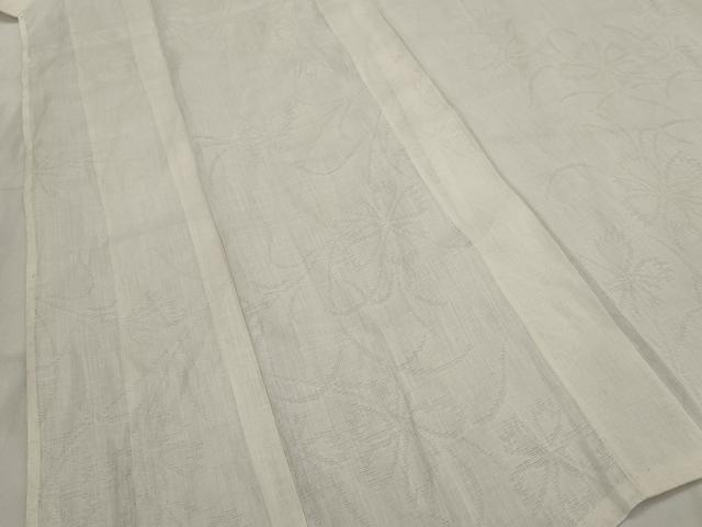 平和屋着物＊夏物　長襦袢　花紋紗　胡粉色　麻　AABL6335st