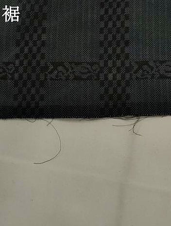 平和屋着物＊夏物　お召　紗　格子　正絹　逸品　AABL6350st