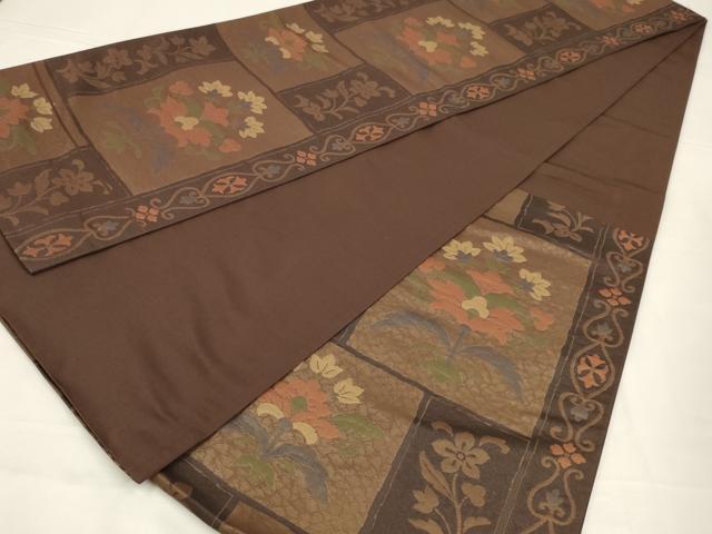 平和屋着物◎六通柄袋帯　花間道　正絹　逸品　AABL6362ou